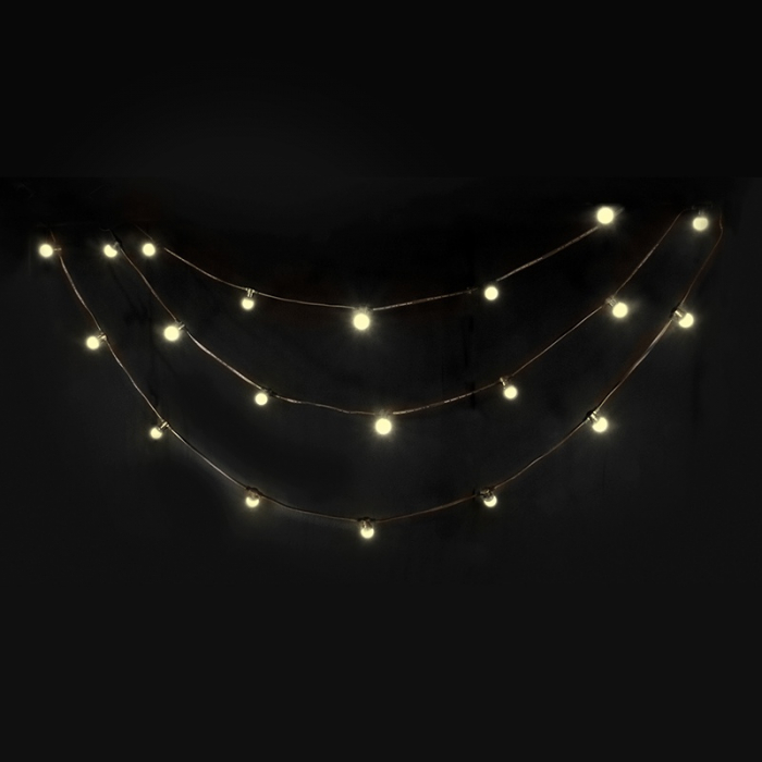 Ghirlanda luminoasa 20becuri x 0,5W , 3 metri, lumina alb cald, protectie IP65, V-TAC [3]