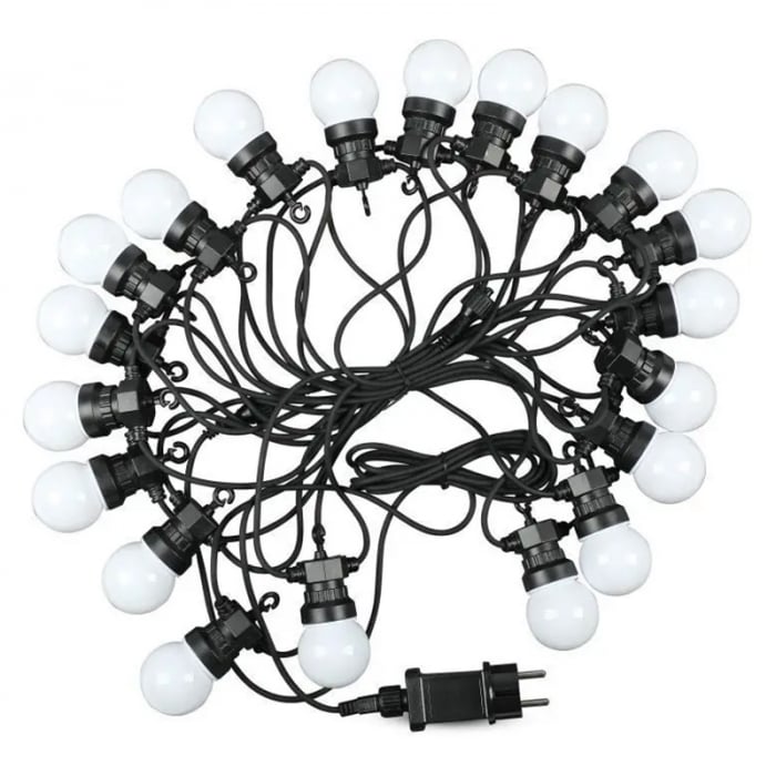Ghirlanda luminoasa 20 becuri x 0.5W, 10 metri, lumina cald(3000K), protectie IP44, V-TAC [2]