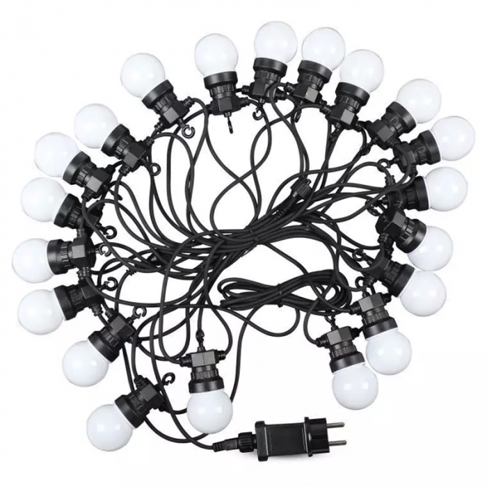 Ghirlanda luminoasa cu 20 becuri de 0,5W fiecare, 10 metri IP44 , 6000K ALB RECE [2]