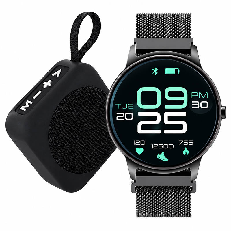 SMARTWATCH 1.4'' + MINI BOXA PORTABILA [2]