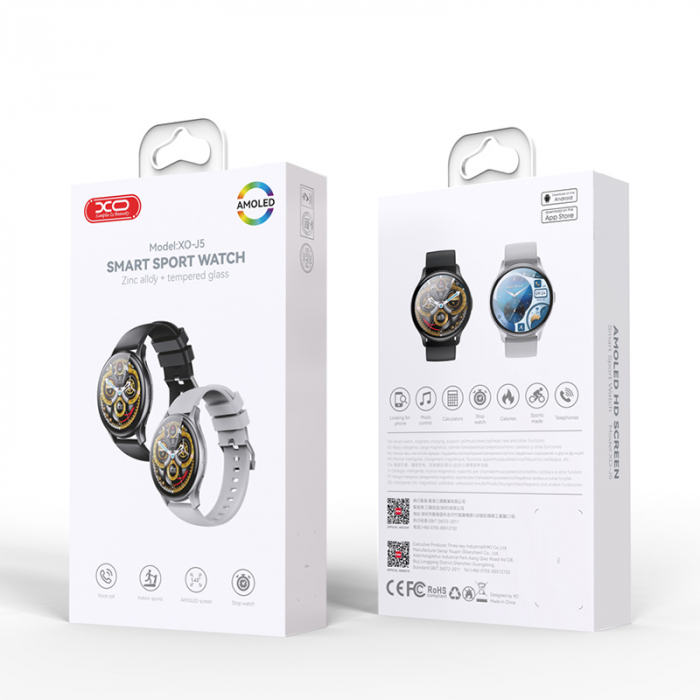 SMARTWATCH AMOLED J5 IP68 - NEGRU [5]