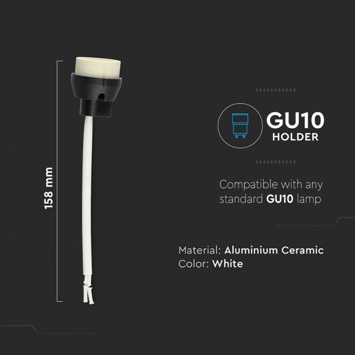 SOCLU CERAMIC GU10 CU FIR SILICONAT [4]