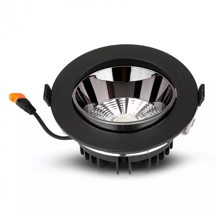 SPOT COB 10W 6400K ALB RECE - NEGRU [2]