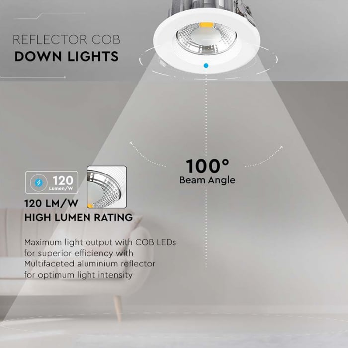 Spot LED COB, incorporabil, 40W, 4500K, alb neutru, V-TAC [4]