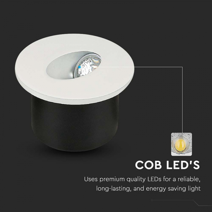 SPOT LED STEPLIGHT 3W 4000K ALB NEUTRU [5]