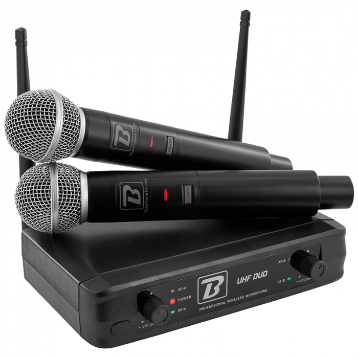 Stație Microfoane 2 UHF Wireless 663.5-682.2MHz | Sunet Clar și Puternic [2]