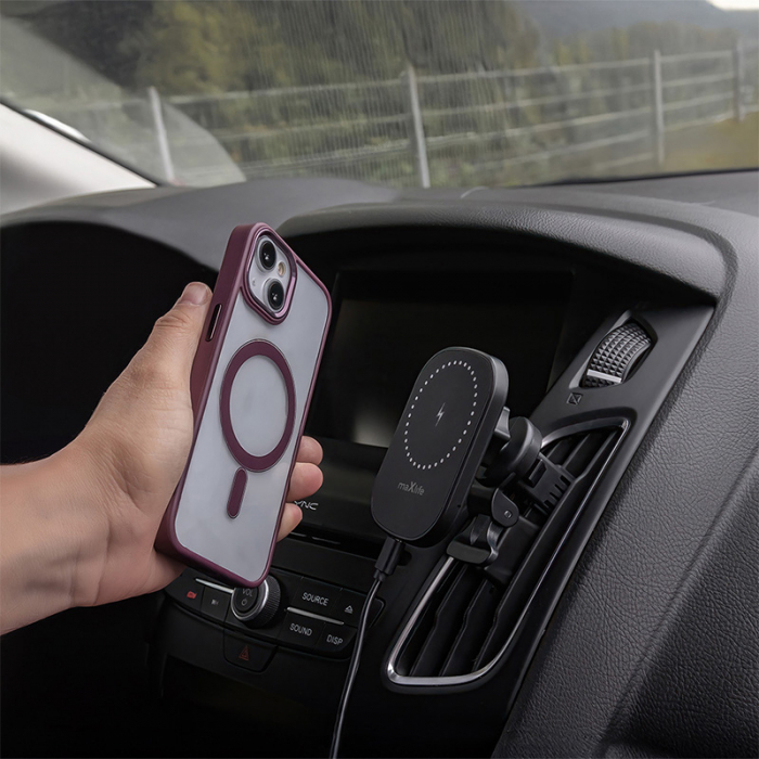 SUPORT TELEFON MAGNETIC CU INCARCARE WIRELESS 15W PRINDERE VENTILATIE [8]