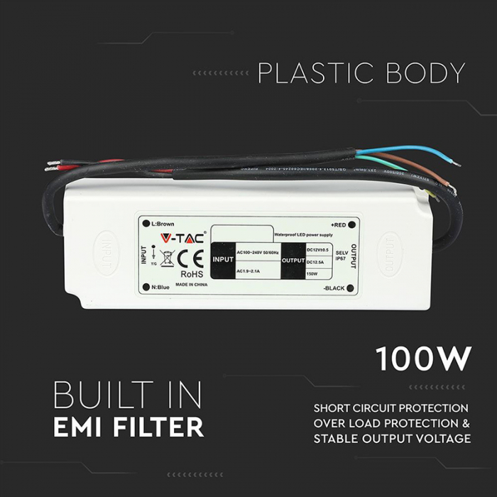 Sursa alimentare banda LED 100W V-Tac [6]