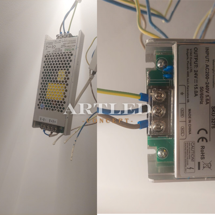 Sursa alimentare banda led 24v 360w 15a ip20 V-tac [2]