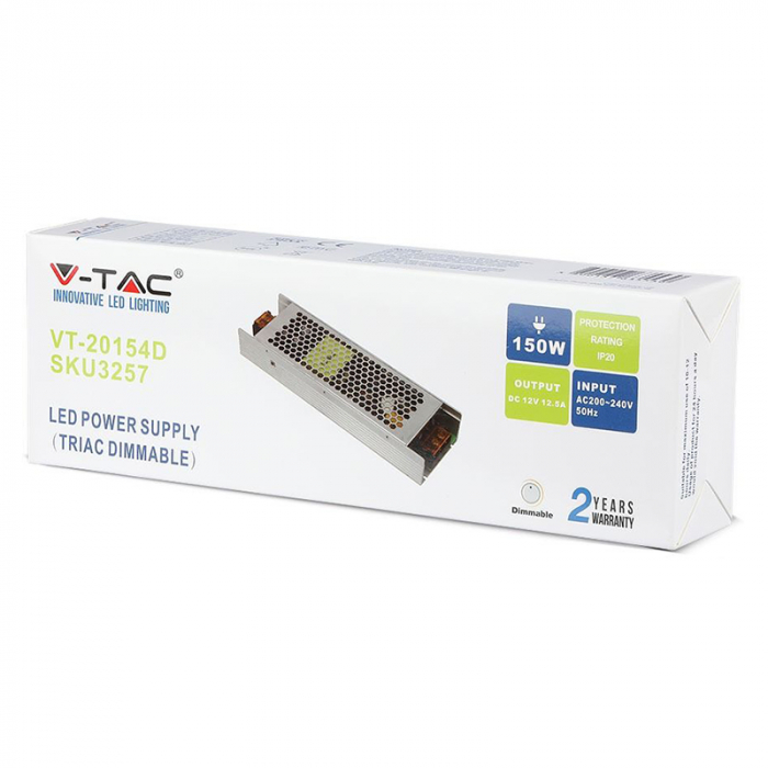 Sursa alimentare dimabila 12V 150W 12.5A IP20 V-Tac [6]