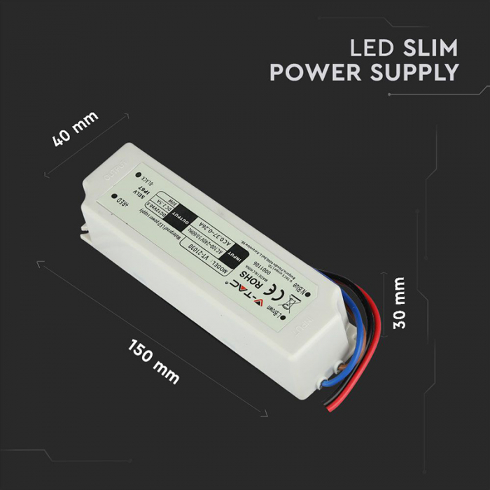 Sursa alimentare slim 12V 30W 2.5A IP67 V-Tac [5]