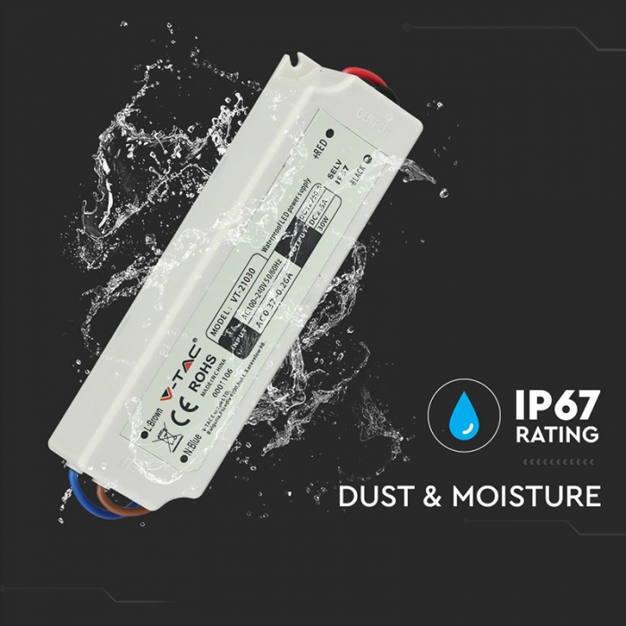 Sursa alimentare slim 12V 30W 2.5A IP67 V-Tac [7]