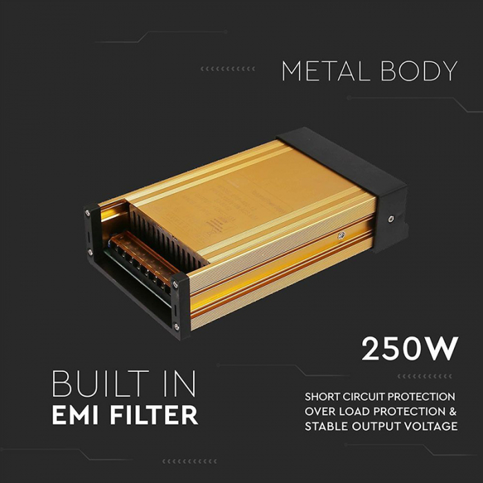Sursa alimentare SMPS 12V 250W 20A IP45 V-Tac [4]