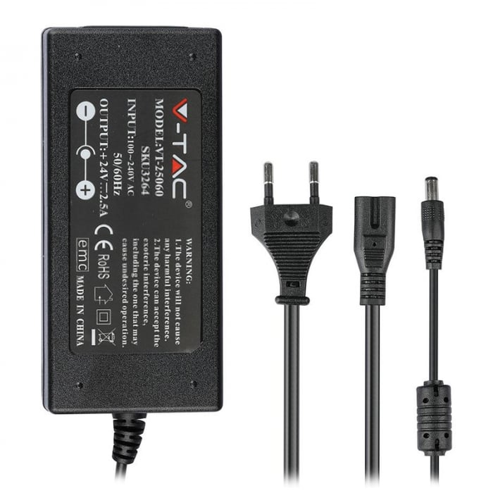 Sursa alimentare smps slim 24v 2.5a 60w V-tac [2]