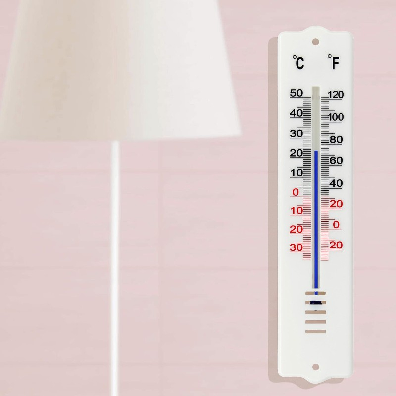 TERMOMETRU DE INTERIOR / EXTERIOR PLASTIC 20CM - ALB [4]