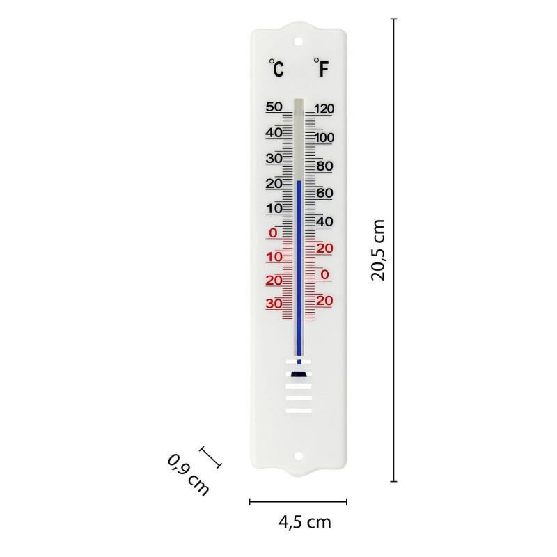 TERMOMETRU DE INTERIOR / EXTERIOR PLASTIC 20CM - ALB [3]
