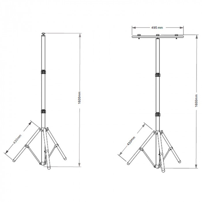 TREPIED PENTRU 2 REFLECTOARE - GALBEN [5]