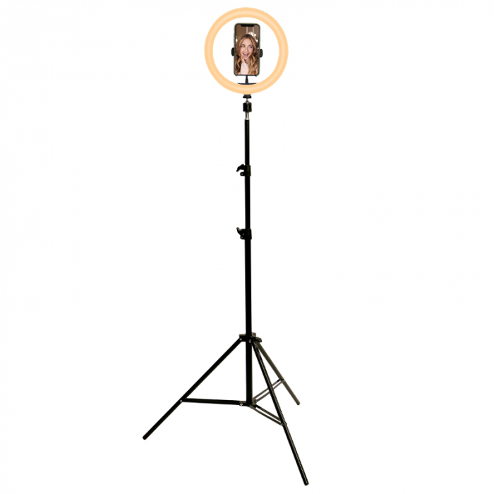 TREPIED SELFIE CU LAMPA CIRCULARA LED 5W 10''/25CM [2]