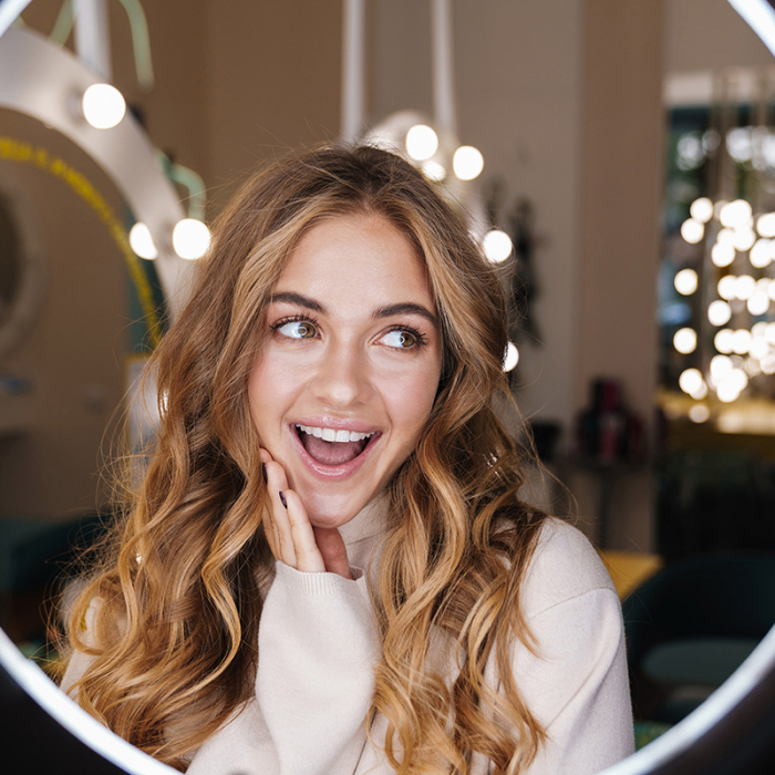 TREPIED SELFIE CU LAMPA CIRCULARA LED 5W 10''/25CM [10]