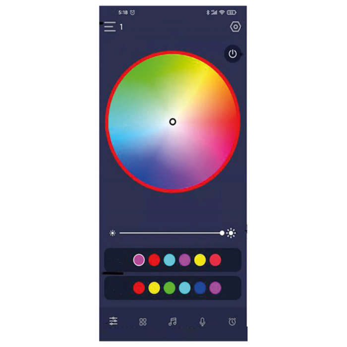 Tub led rgb 110cm cu bluetooth si telecomanda [6]