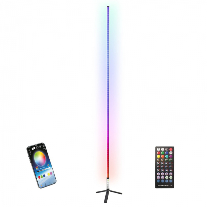Tub LED RGB 18W, 1.5 metri, negru - Stick cu iluminare vibrantă [2]