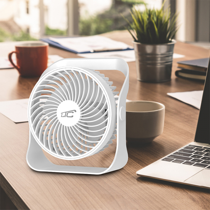 VENTILATOR 5.6" 5W PORTABIL CU ACUMULATOR 2000MAH - ALB [6]