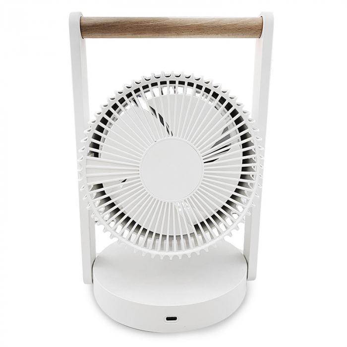 VENTILATOR 6.4" 10W PORTABIL CU ACUMULATOR 3600MAH - ALB [4]