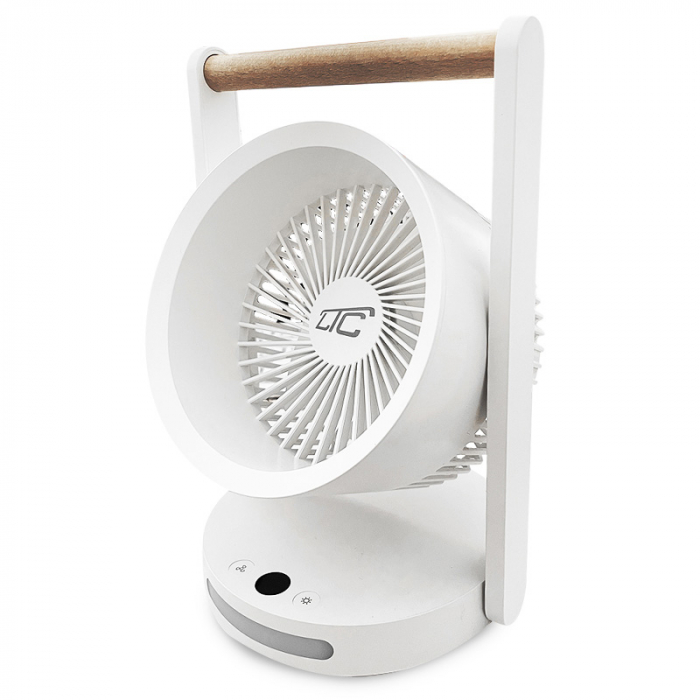 VENTILATOR 6.4" 10W PORTABIL CU ACUMULATOR 3600MAH - ALB [3]
