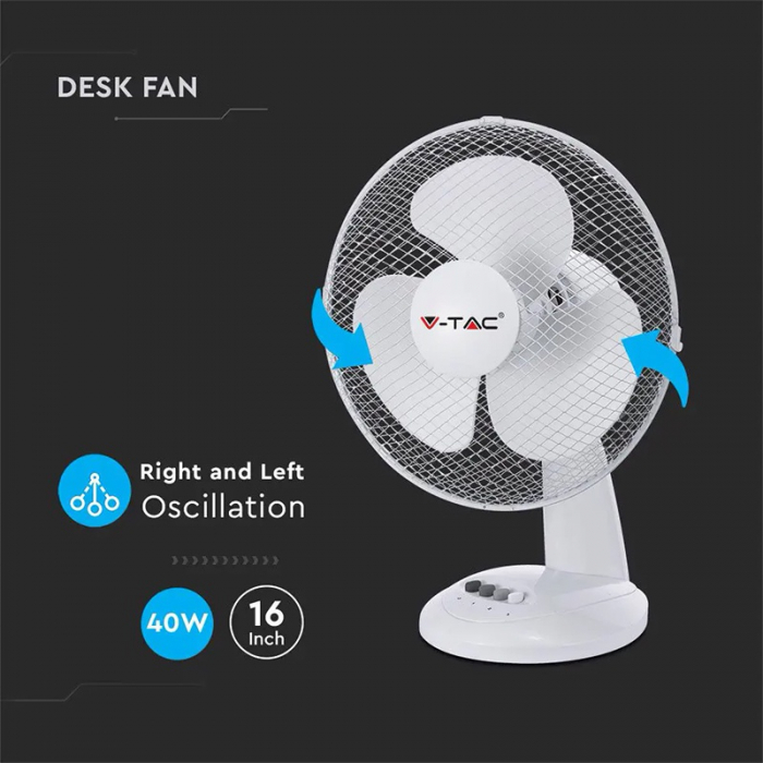 VENTILATOR BIROU PALETE 16" 40W [8]