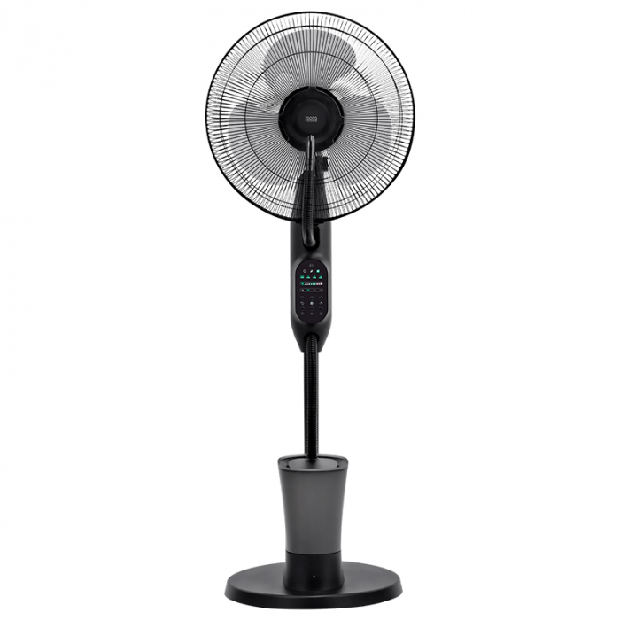 Ventilator cu pulverizare Teesa TSA8067, 3 viteze, 3 setari volum de ceata, Temporizator, Oscilatie automata, 5 Roti de transport (Negru) [4]