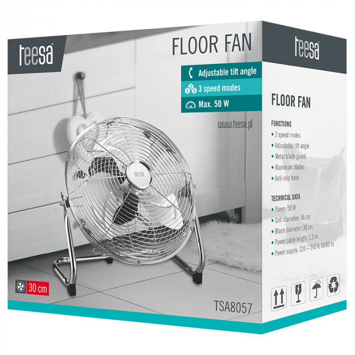 VENTILATOR PODEA 30CM 3 VITEZE 50W TEESA TSA8057 [6]