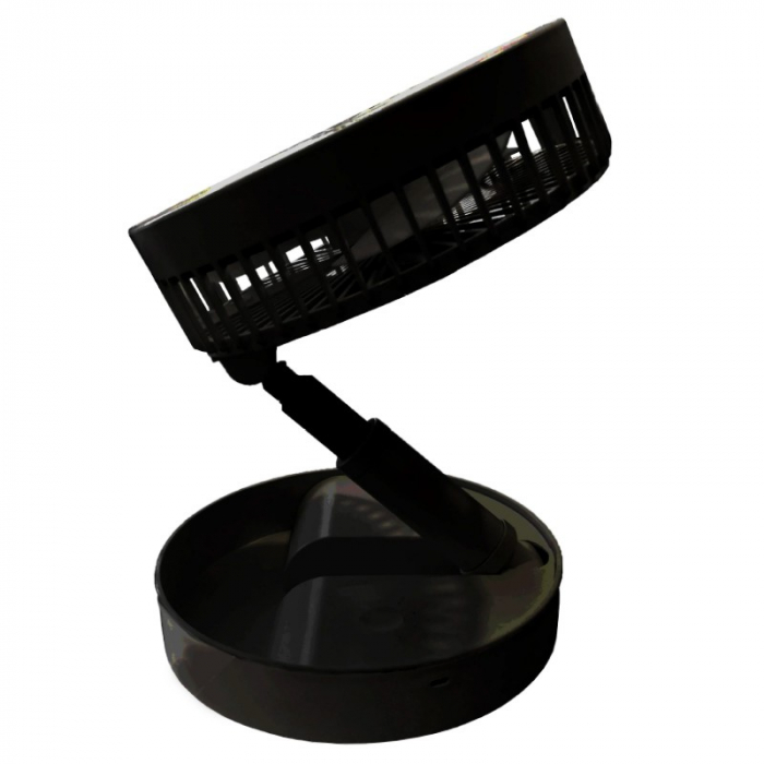 VENTILATOR PORTABIL CU ACUMULATOR - NEGRU [4]