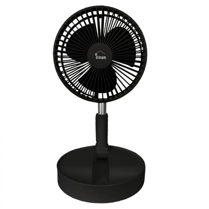 VENTILATOR PORTABIL CU ACUMULATOR - NEGRU [3]