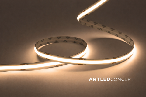 Banda LED COB 320LED/m 24V 10W 4000K IP20 95lm/W CRI>90 8mm rola 5metri [1]