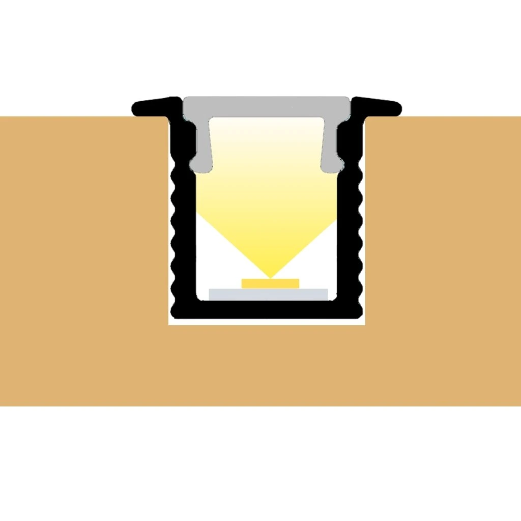 Profil led slim incastrat 7,8 mm x 8,8 mm, 2 metri [2]