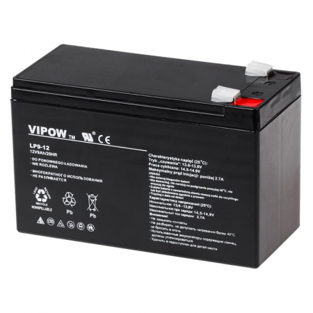 ACUMULATOR STATIONAR SLA 12V 9AH 20HR VIPOW BAT0228