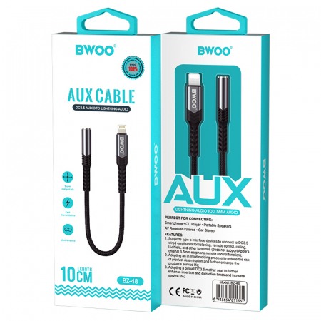 ADAPTOR AUDIO LIGHTNING - JACK 3.5MM - NEGRU [6]