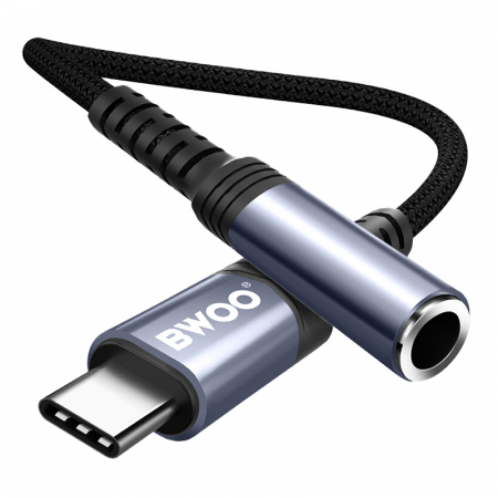 ADAPTOR AUDIO USB-C - JACK 3.5MM - NEGRU [2]
