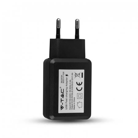 ALIMENTATOR CU INCARCARE RAPIDA 3.0 1XUSB - NEGRU [2]