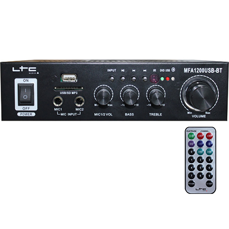 Amplificatoare Karaoke - AMPLIFICATOR KARAOKE 2X20W USB/SD/BLUETOOTH NEGRU