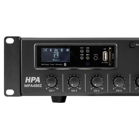 AMPLIFICATOR LINIE 19'' 110V/480W 6 ZONE BLUETOOTH/USB [6]