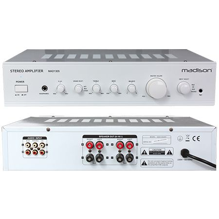 Amplificatoare Karaoke - AMPLIFICATOR STEREO 2X80W RMS, ALB
