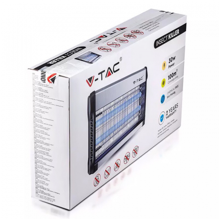 APARAT ANTI-INSECTE CU LUMINA UV 2X15W 100mp [6]