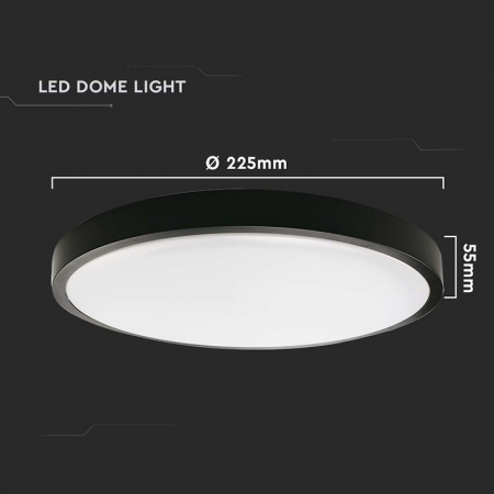 APLICA LED 18W IP44 6500K ALB RECE - NEGRU [3]