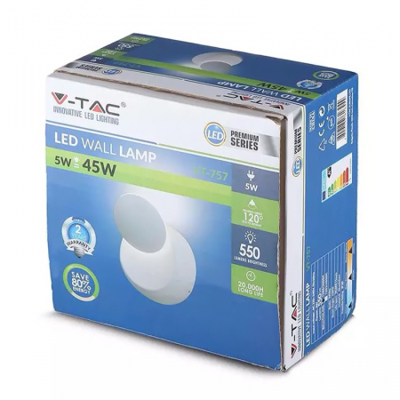 APLICA LED 5W 4000K ALB NEUTRU [6]