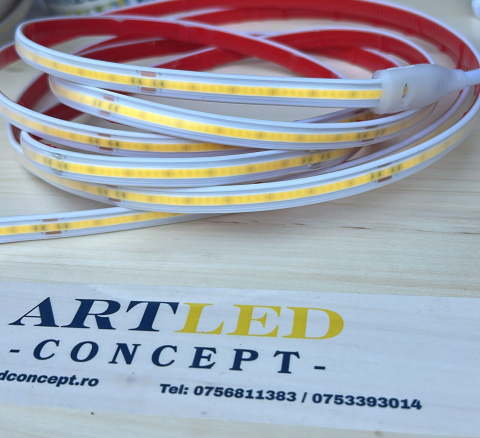 Banda LED 220V COB IP65 360 LED/m 10W/m 800Lm/m 10cm-taiere, fara redresor [1]