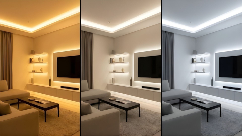 Banda LED COB 5W CCT 2700-6500K 24V, 320 LED, IP20, 115lm/W, CRI >90, reglabil alb cald-alb rece, rola 5 metri [2]