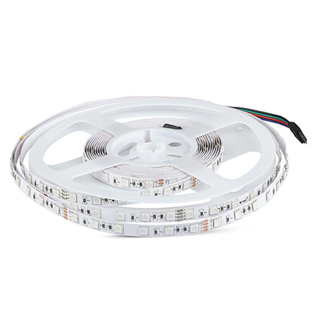 Banda LED 24V - Banda LED 24V SMD5050 RGB 60LED/M IP20 10M V-Tac