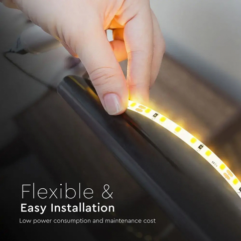 BANDA LED 5MM 8W/M 24V IP20 ROLA 10M 4000K CIP CREE [5]