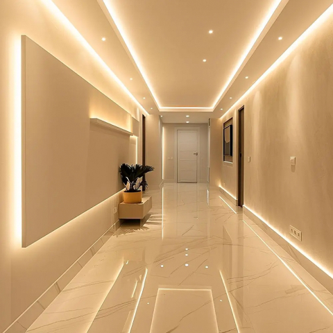 BANDA LED 8MM 12W/M 24V IP20 ROLA 10M 3000K CIP CREE [7]